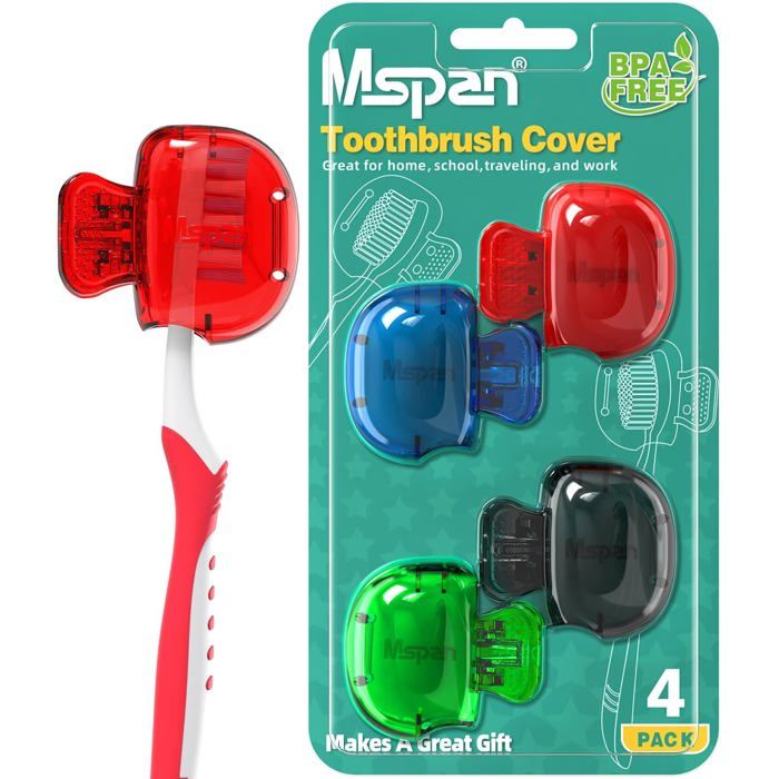 Capuchon de protection pour tête de brosse à dents : étui de protection en plastique pour salle de bain