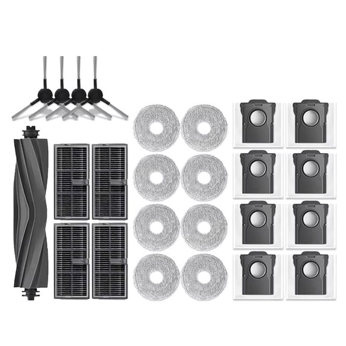 Kit DAccessoires pour Aspirateur Robot pour L40 Ultra AE/ce Comprenant des Brosses Principales et Latérales une Lingette de
