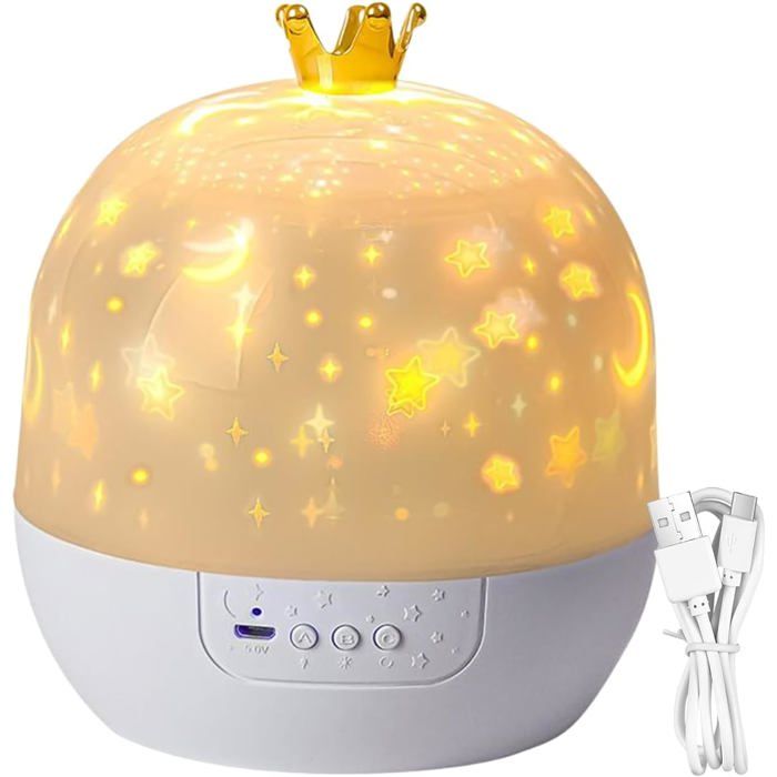 Projecteur dÉtoiles Lampe Portable Fonction Musicale Projecteur De Plafond Rotatif À 360 Degrés