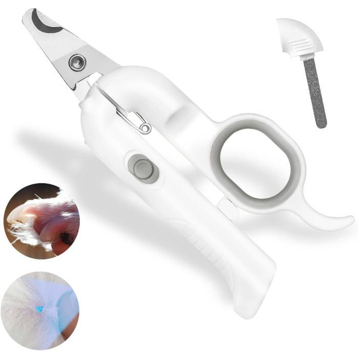 Coupe-griffes pour animaux avec lumière LED et UV coupe-griffes pour chats avec lumière LED ultra-brillante