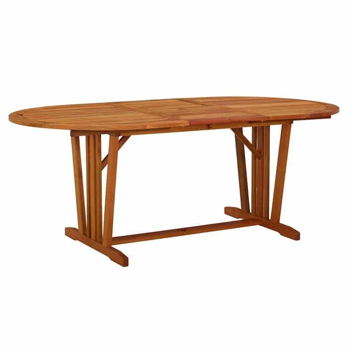 Table de jardin 200x100x75 cm Bois deucalyptus solide - Cadre durable - design élégant(13084)