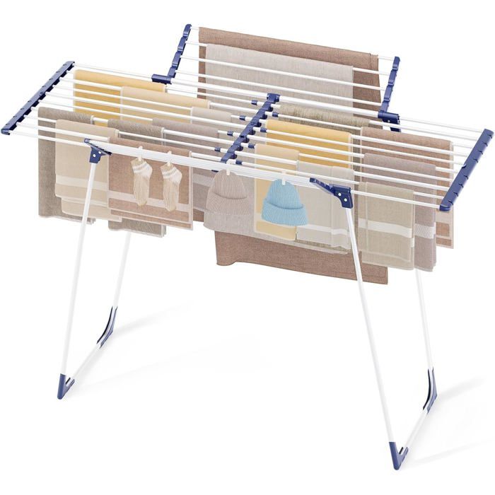 Séchoir À Linge Pliable Étendoir À Linge Extensible Avec 2 Ailes Séchoir À Linge Robuste Séchoir À Linge Portable Pour Intér[BI40]
