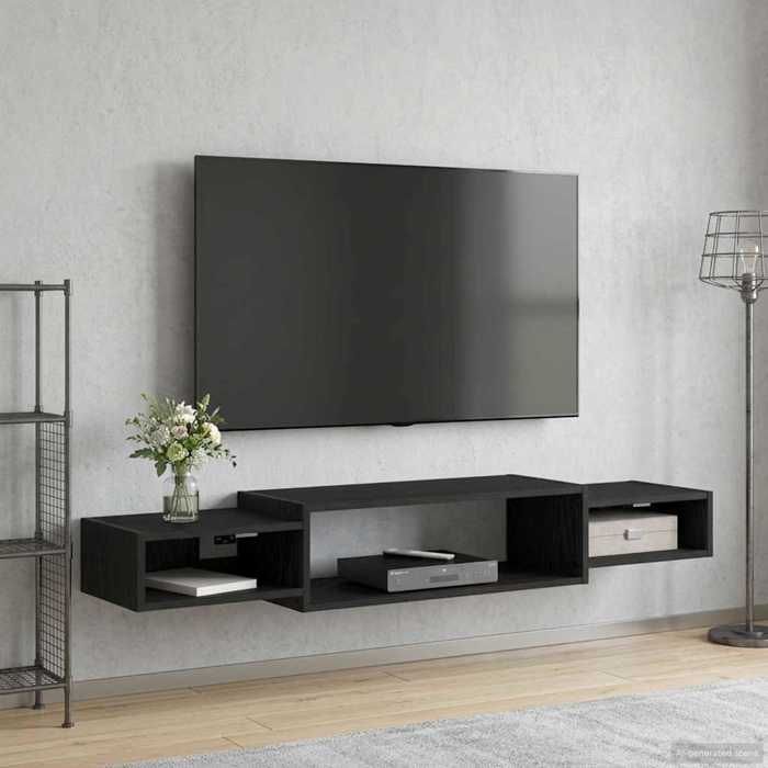 Étagère murale - MAISON EXCLUSIVE - 140 x 28 x 21 cm - Chêne noir - Bois dingénierie - Gain de place