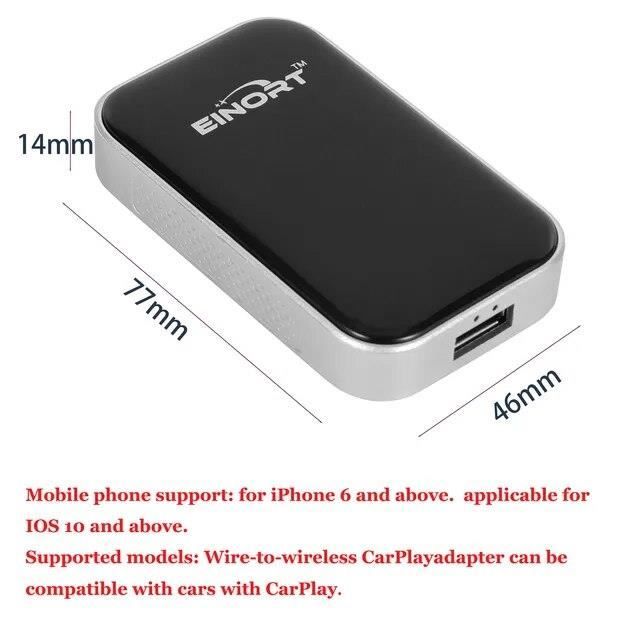 Noir - Adaptateur Carplay sans fil pour iPhone, Apple Carplay, Sans fil,  OEM, Filaire, Voitures, Wir