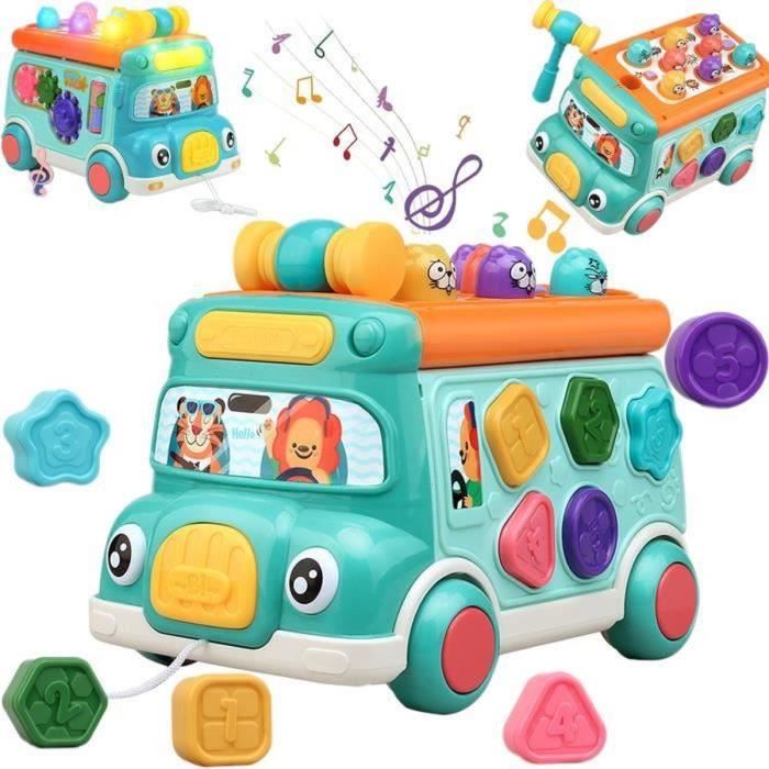 Bus de grande taille pour enfants de 3 ans et 6 ans - Jouet résistant en  plastique bleu avec 7 cadeaux - Cdiscount Jeux - Jouets