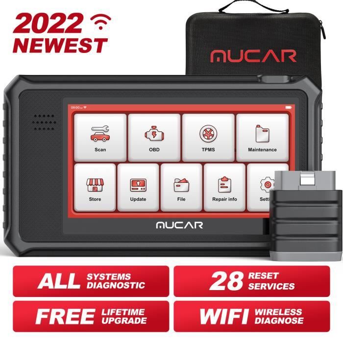Mucar OBD-II Diagnostic Français, 2023 Nouvelle CS99 Valise Diagnostic ...