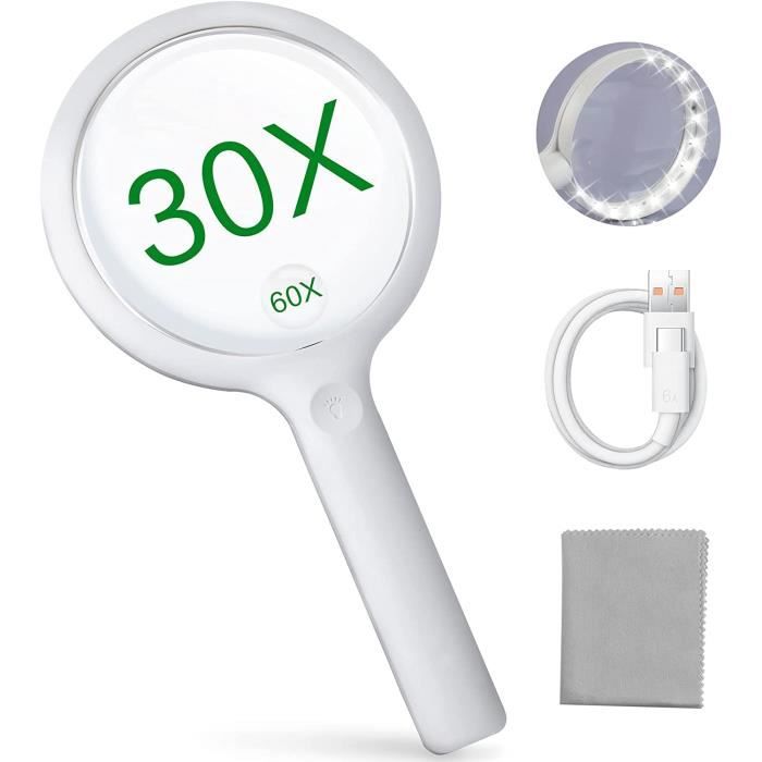 Lunettes Loupe 3 Grossissements 300% 500% 800% - Cadre TR90 Léger - Pour Précision, Seniors, Bricolage