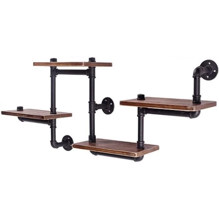 VidaXL Étagère Murale Avec Barre, Étagère Suspendue Avec Rangement