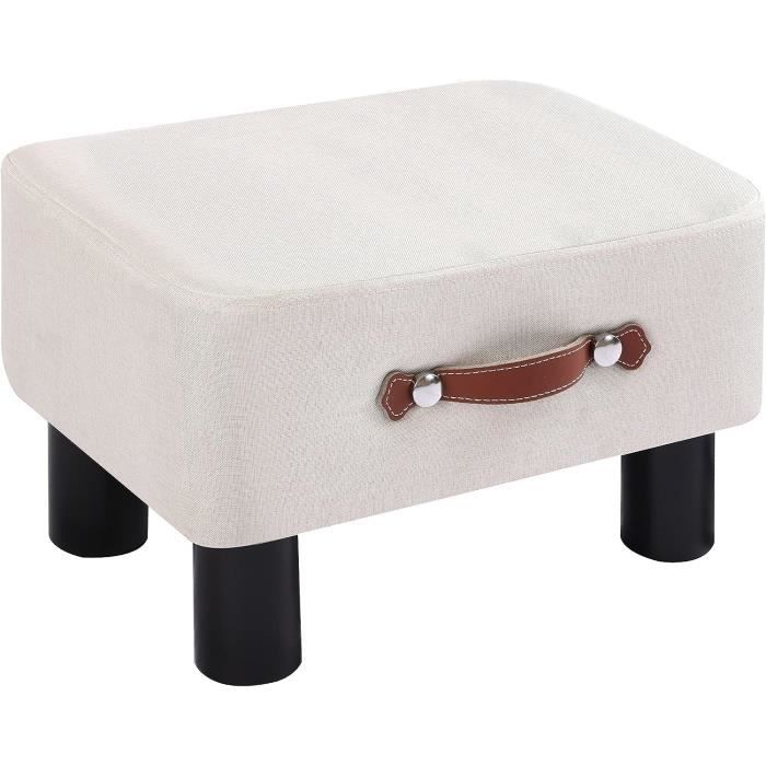 Tabouret Repose-pieds En Cuir Synthétique Imperméable - Hauteur 10 Ou 20 Cm - Intérieur/extérieur, Capacité 120 Kg