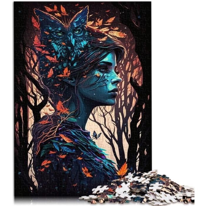 Puzzle 1000 Pièces En Bois - Motif Paon - Taille 50x75 Cm - Pour Adultes Et Enfants - Décoration Familiale
