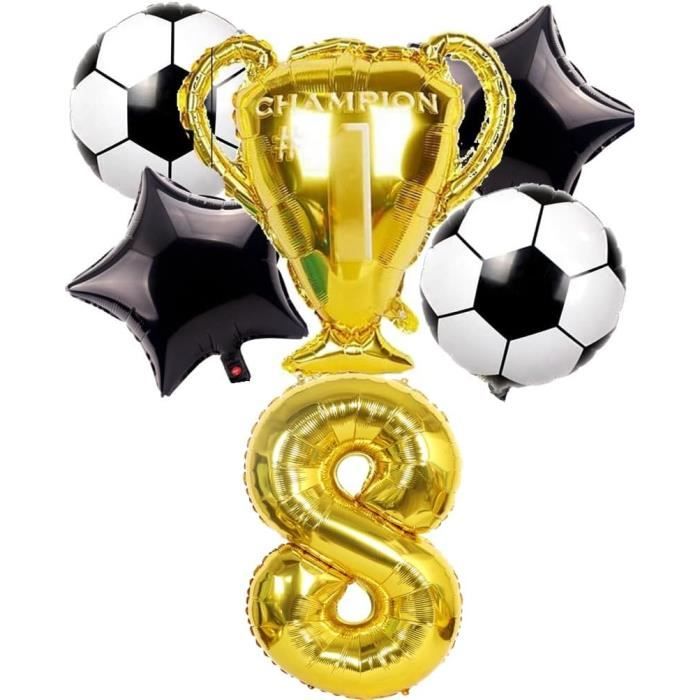 Conruich Ballon Basketball Anniversaire 8 Ans - Kit Déco Sportif Avec Ballon Champion, Chiffre 8 Rouge, Ballons Basket Et étoiles