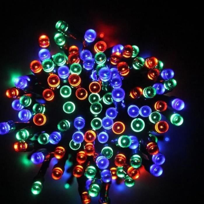 CPRORPO MULTICOLORE Guirlande lumineuse 22 M 200 LEDs 8 Modes Energie solaire pour Déco Extérieur Noël Mariage Fête Soirée