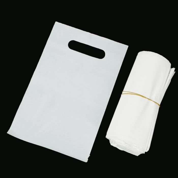 100 sachets réutilisables en plastique 22x30cm 7453 Blanc Cdiscount