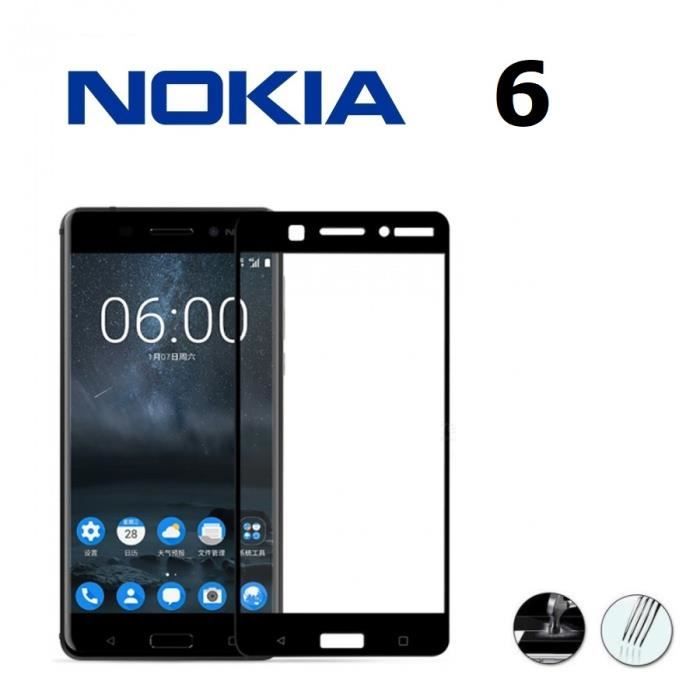 coque de protection souple silicone Pour mobile Nokia 6 Film Vitre Verre trempé