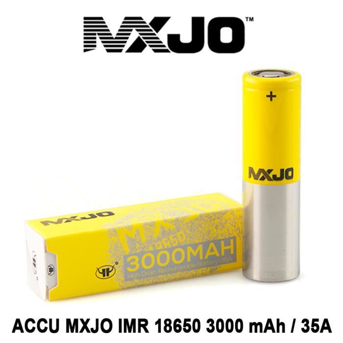 Accu MXJO IMR 18650 de 3000 mAh / 35A - Flat Top. Une rfrence pour le  Power Vaping. Certifi Authentique - Cdiscount Au quotidien