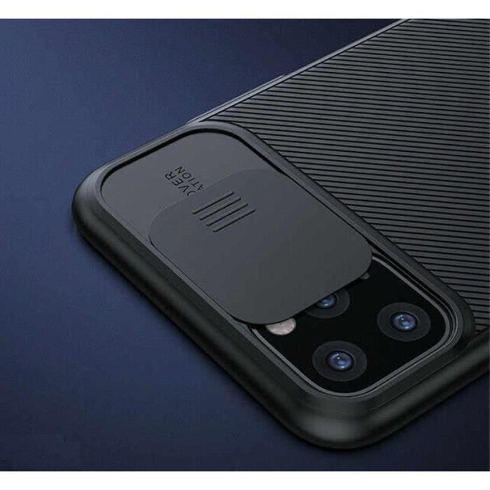 Convient pour Apple iPhone 11 Pro Coque Protection bi-matière Cache caméra  - Zwart