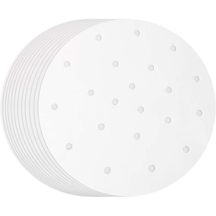 200 Feuilles Papier Sulfurisé Prédécoupé Rond 25 Cm – Antiadhésif Double Face, Idéal Friteuse Air, Four Et Moules