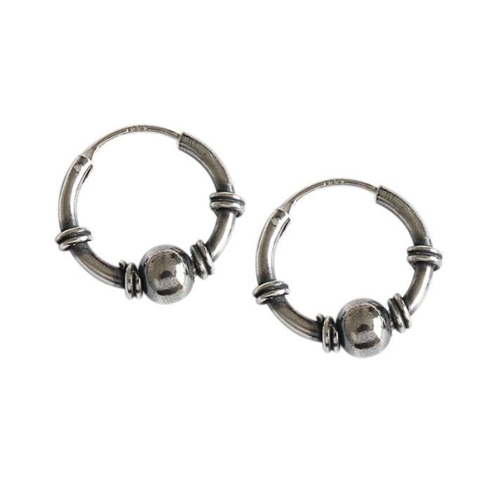 Bijoux Femme UNIQA Jewels Boucles D'Oreilles UNIQA - Argent 925 Plaqué Or - Pierre Turquoise Créoles Miniatures Hypoallergéniques