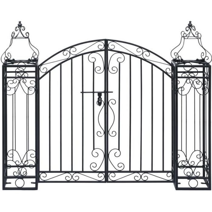 JILL - NEW Portail Portillon ornemental de jardin Pergola de jardinArche de jardinJardin dentrée Décoration Fer forgé 122x205x10