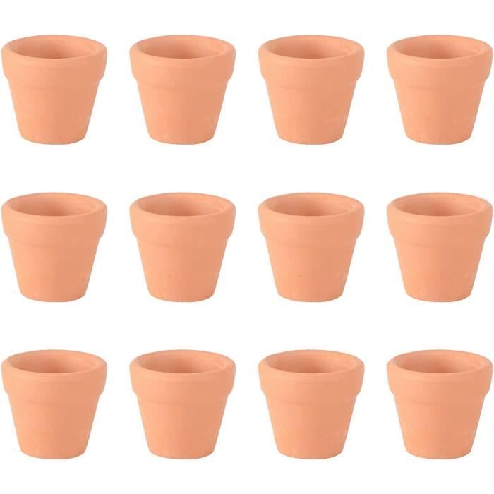 30 Pots En Terre Cuite 3cm Avec Trou De Drainage - Pour Succulentes, Cactus Et Semis