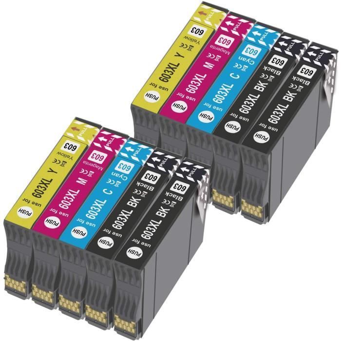 Lot de 8 cartouches d'encre Epson 603 XL compatibles pour Epson XP-2105 XP-2100  WF-2810 WF-2830 - Cdiscount Informatique