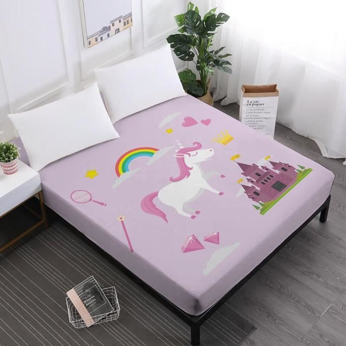 drap-housse-drap-de-lit-design-licorne-dessin-anim-fleurs-color-es
