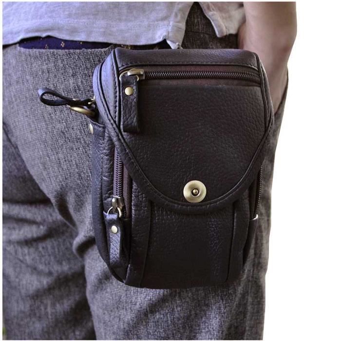 Manaal Enterprises Sac de selle simple Western Trail en cuir