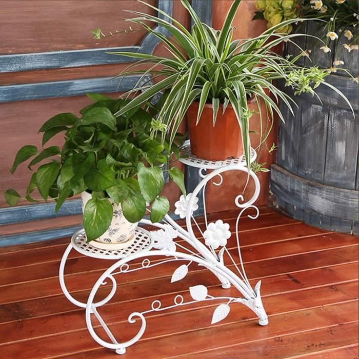 Support à Fleurs En Forme De Vélo En Fer - Décoratif Pour Balcon, Jardin Ou Intérieur