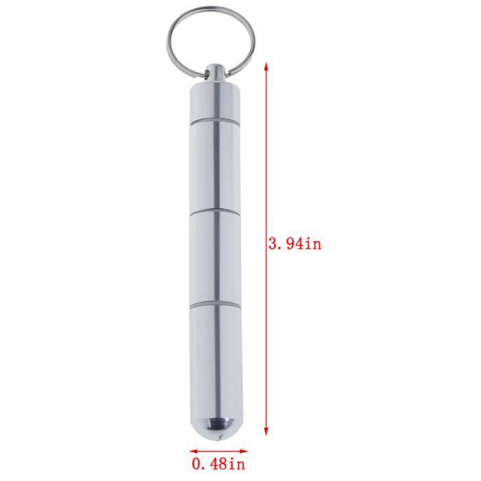 Boîte à Pilules étanche En Aluminium 6061 – Kit Survie EDC Avec Porte-clés, Joint Torique, Pour Camping, Trousse De Secours, Allumettes, Petits Objets