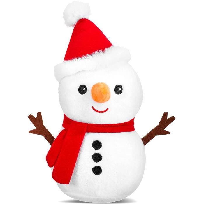 Peluche de Noël en peluche bonhomme de neige mignon, décoration