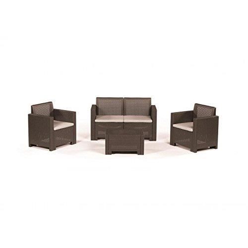 Coin salon en résine DISPONIBLE EN ANTHRACITE CIOKO BLANC. Composé dun canapé deux places et de deux petits fauteuils avec table. Coin salon en résine DISPONIBLE EN ANTHRACITE CIOKO BLANC. Composé dun canapé deux places et de deux petits fauteuils avec table.