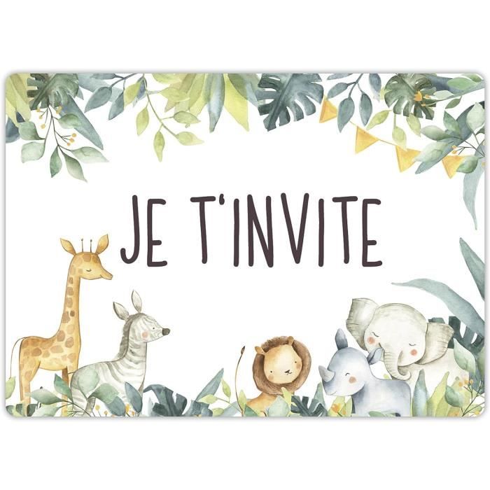 Cartes Invitation Anniversaire Dinosaure Cartes D'invitation Anniversaire Thème DINOSAURE - Lot De 5 Ou 12, Personnalisables, Pour Enfants Jeu D Adresse