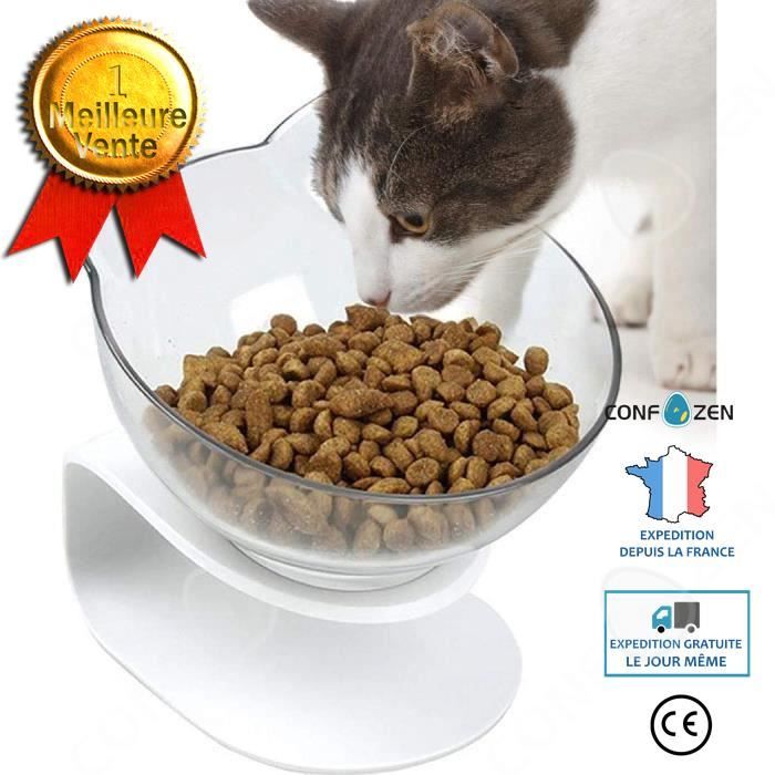 Meilleurs prix pour CONFO Gamelles et distributeurs pour chats Bangcool Gamelle à Eau pour Chat 15 ° avec col inclinable et Protection antidérapan 10658