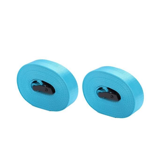 Lot De 4 Sangles D'arrimage Courtes 50 Cm - Cliquet Réglable - Charge 40 Kg Par Sangle - Pour Vélo, Moto, Bagage, Planche De Surf