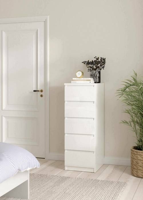 Commode Joelle 50x40 4h111 3 cm Blanc brillant Commode Joelle 50x40 4h111 3 cm Blanc brillant