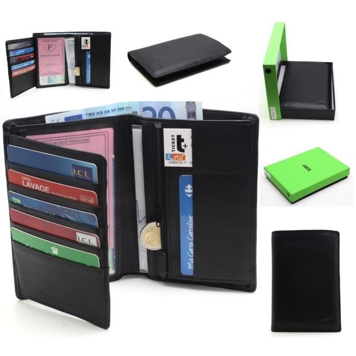 Portefeuille - FANCIL - Tout En UN - Cuir de vachette - Souple - Zipp?�e - Cdiscount Bagagerie 