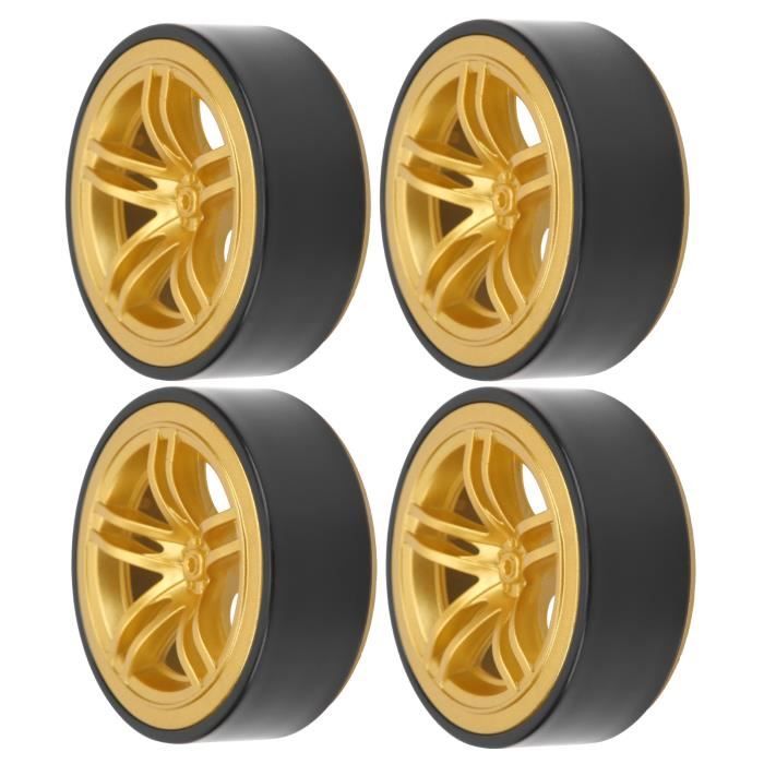 Lot De 4 Jantes Pour Voiture RC 1/10 - Pièces De Rechange En Plastique Noir, Taille 62x26mm