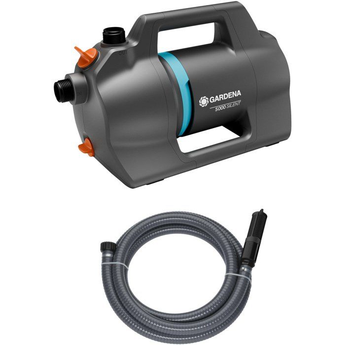 Kit pompe d’arrosage surface GARDENA 5000 Silent Avec équipement d’aspiration Silencieuse Haute performance