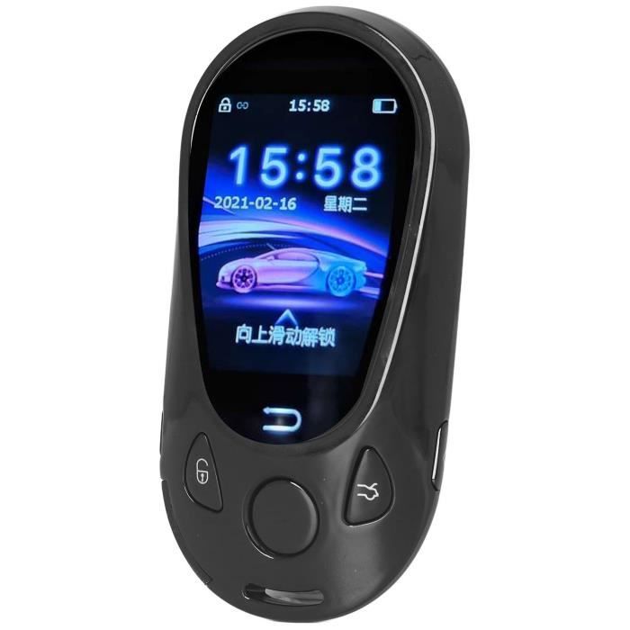 Clé LCD Intelligente Écran Tactile 5.0 - Affichage Logo Voiture, Anti-Perte Et Entrée Sans Clé (Noir)