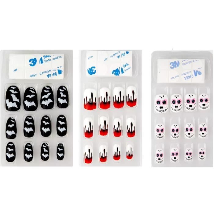 Stickers Nail Art Halloween - Dents Vampire, Sorcière, Diable, Pour Déco Ongles, Neuf
