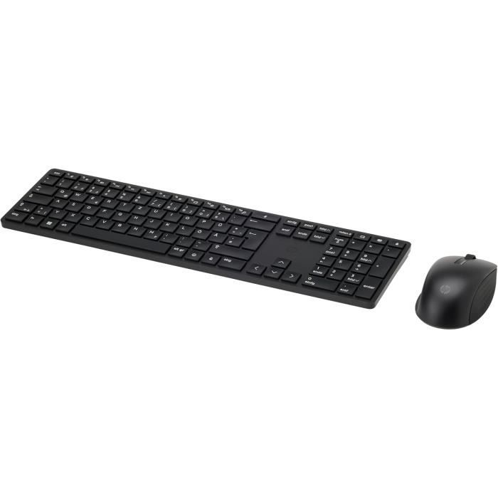 Ensemble Clavier et Souris sans Fil - HP - 650 - Noir - USB - Compatible Windows