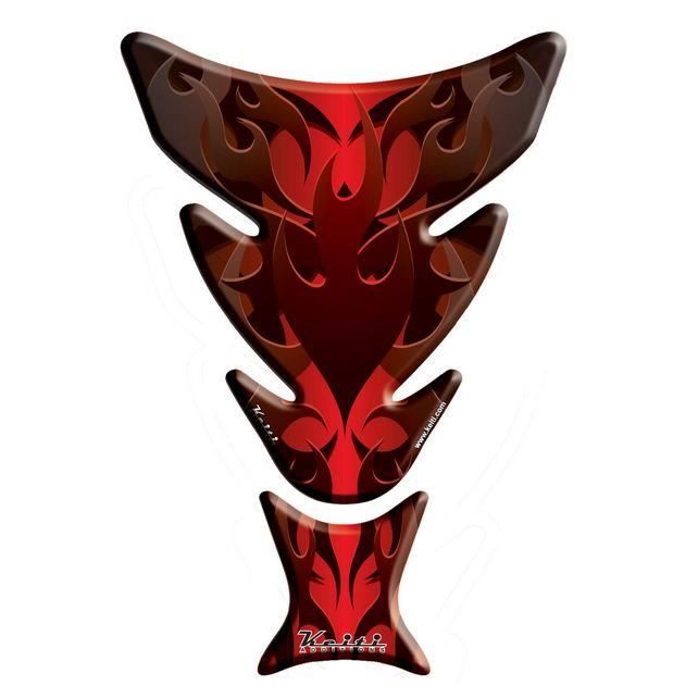 Protège réservoir moto 3D Flamme Rouge KT8040R Keiti® résine