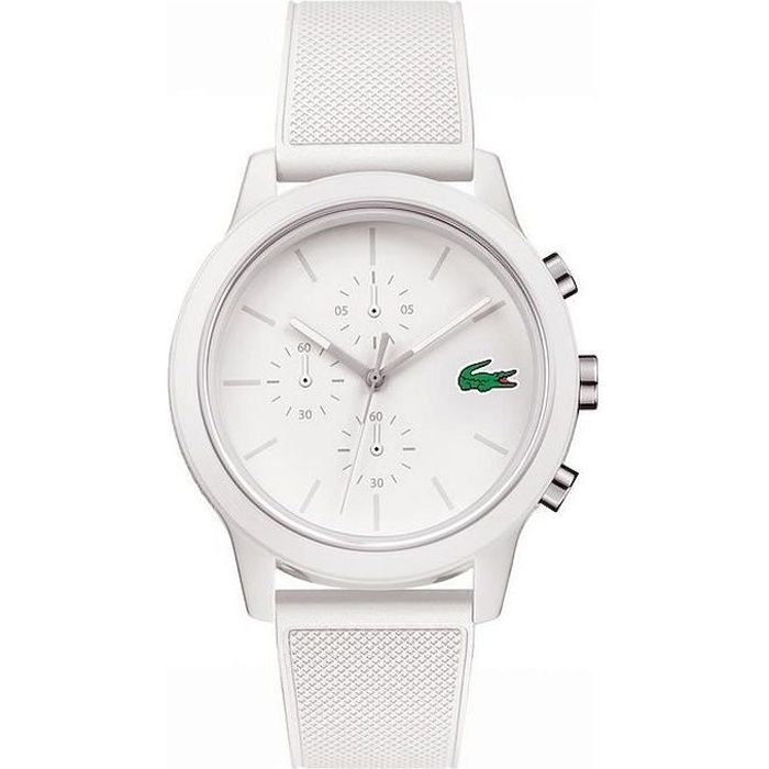 Montre lacoste blanche homme - Cdiscount