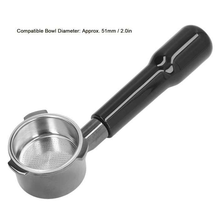Filtre Pression Café Filtre Panier Café 51 Mm Lobamop - 1/2/4 Tasses - Acier Inoxydable - Compatible Porte-Filtre à Fond Cialde Compostabili