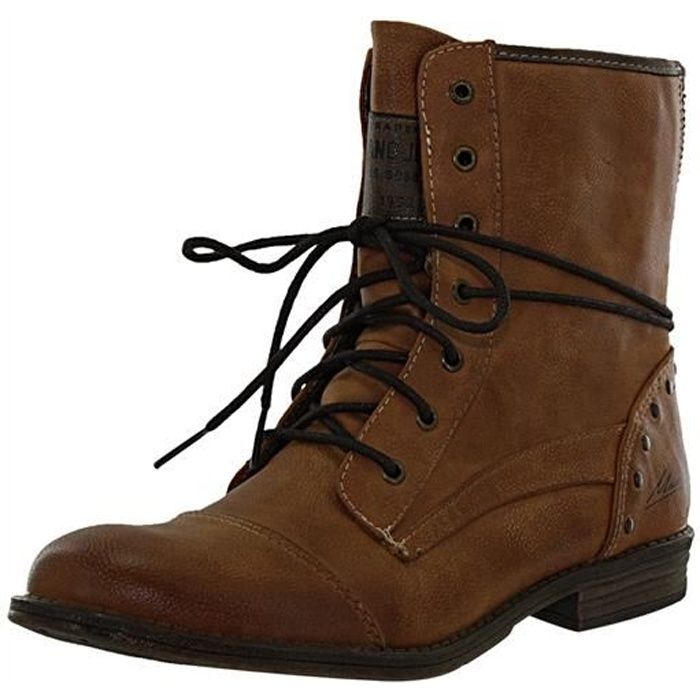 boots mustang marron