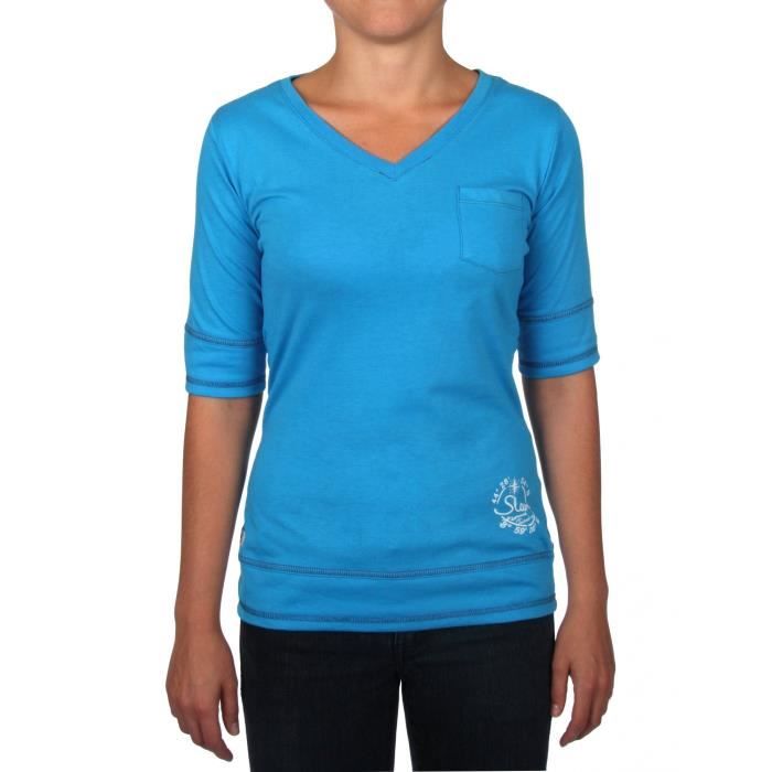 t shirt femme cyan