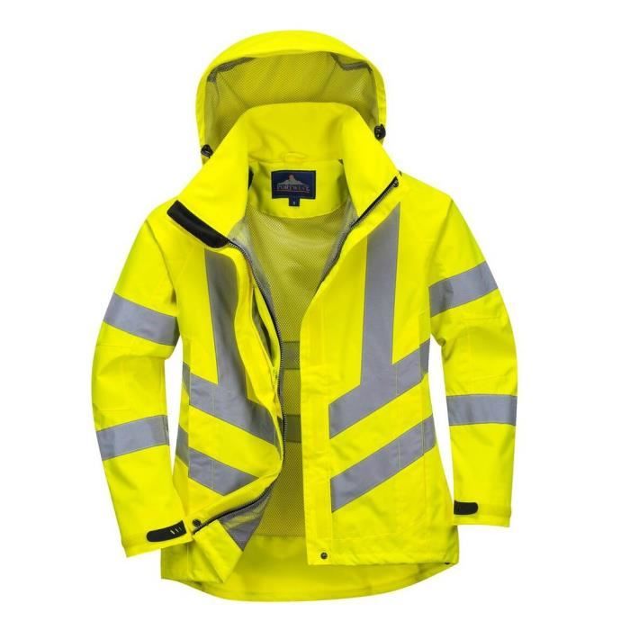 parka femme haute-visibilité respirante portwest 300d - jaune