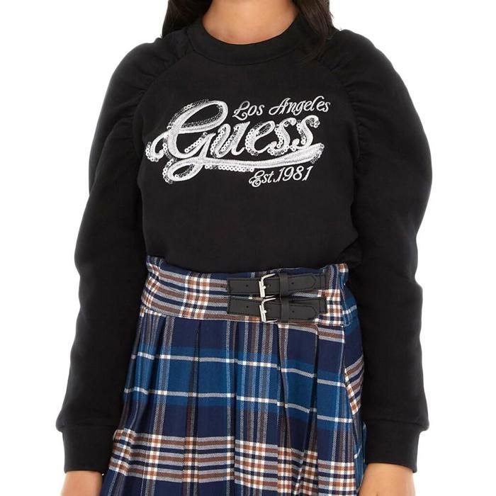 Guess - Sweat Crewneck Femme Avec Strass W01Q74-K7EX0 Noir Guess - Sweat Crewneck Femme Avec Strass W01Q74-K7EX0 Noir