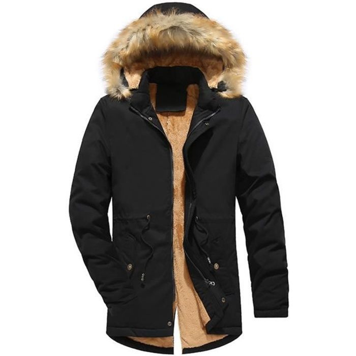 doudoune homme fourrure capuche
