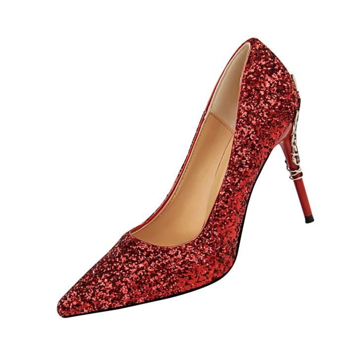 Escarpins Sexy Femme Escarpin à Paillettes Wealsex Talon